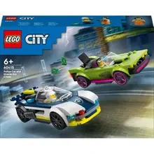 Конструктор LEGO City Переслідування маскара на поліцейському автомобілі 213 деталей (60415)