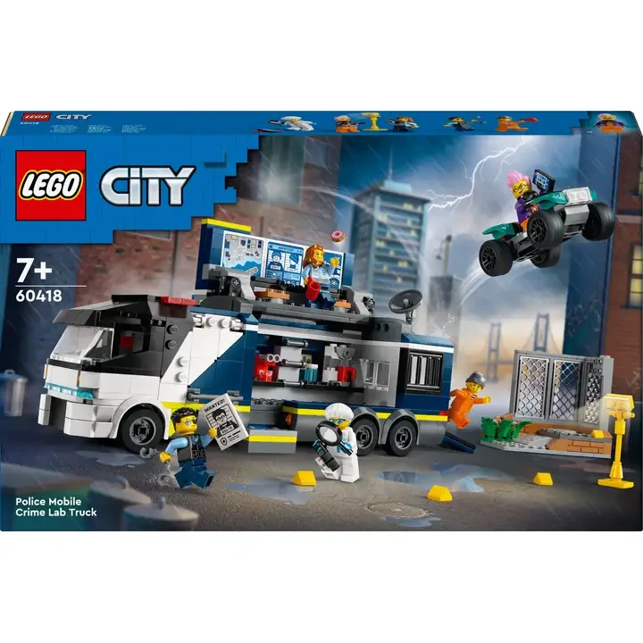 Конструктор LEGO City Пересувна поліцейська криміналістична лабораторія 674 деталей (60418)