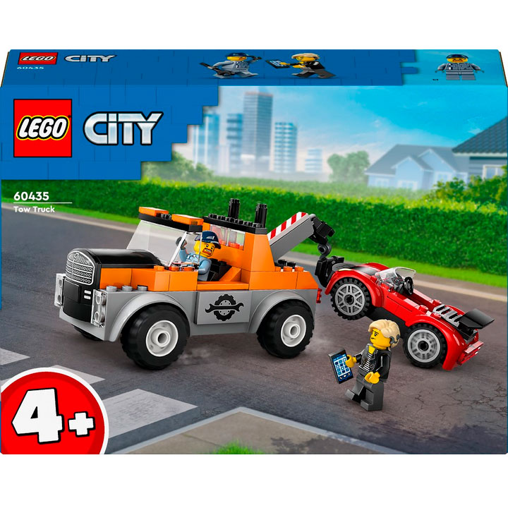 Конструктор LEGO City Евакуатор та ремонт спортивних авто (60435)