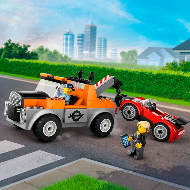 Покупка Конструктор LEGO City Эвакуатор и ремонт спортивных авто (60435)