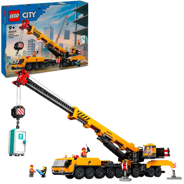 Конструктор LEGO City Желтый передвижной строительный кран (60409) Тематика транспорт