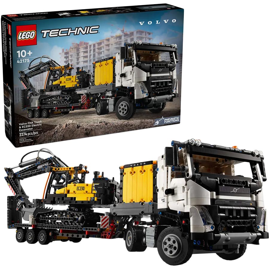 Конструктор LEGO Technic Volvo FMX та Електричний екскаватор EC230