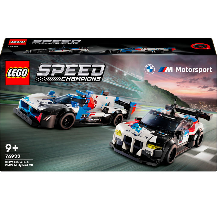 Конструктор LEGO Speed Champions Автомобили для гонок BMW M4 GT3 и BMW M Hybrid V8 (76922)