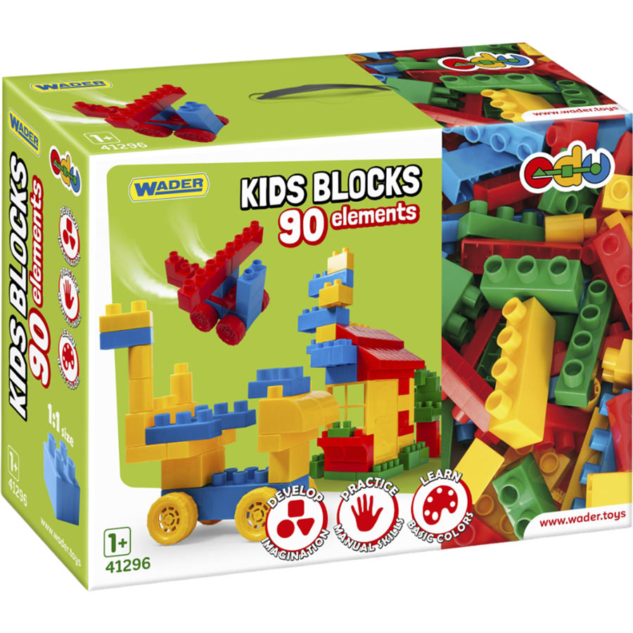 Конструктор WADER Kids Blocks 90 элементов (41296)