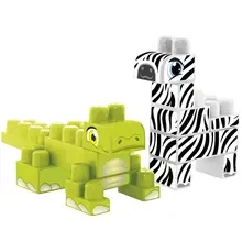 Конструктор WADER Baby Blocks Сафари - Крокодил и зебра 16 эл (41501)