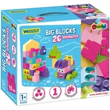 Конструктор WADER Big Blocks 26 эл Pink (41590)