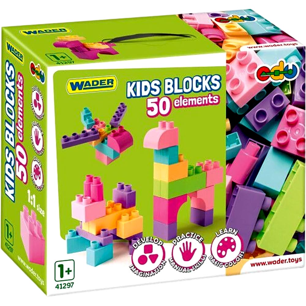 Конструктор WADER Kids Blocks 50 элементов (41297)