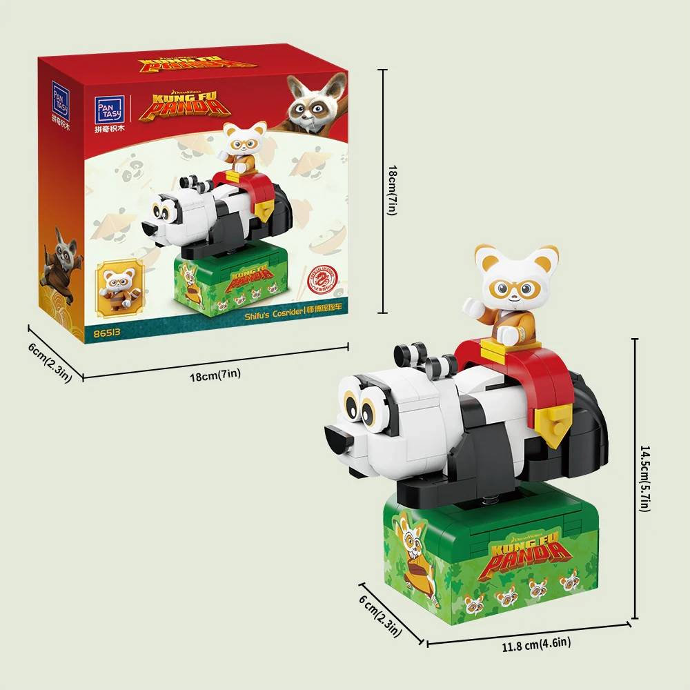 Конструктор PANTASY Kung Fu Panda Косрайдер Шифу 183 деталей (86513) Кріплення блок