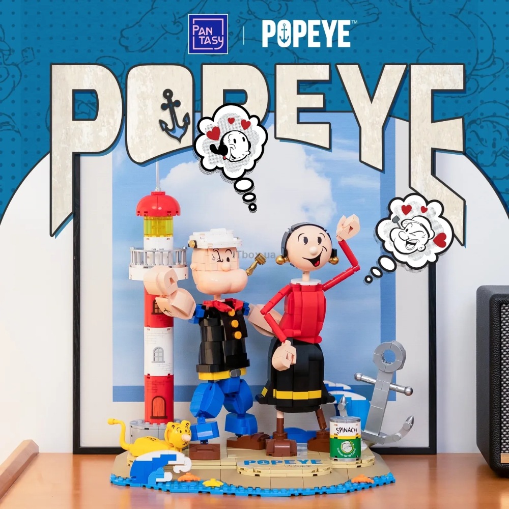 Конструктор PANTASY Popeye Папай с Оливой (86401) Крепление блок