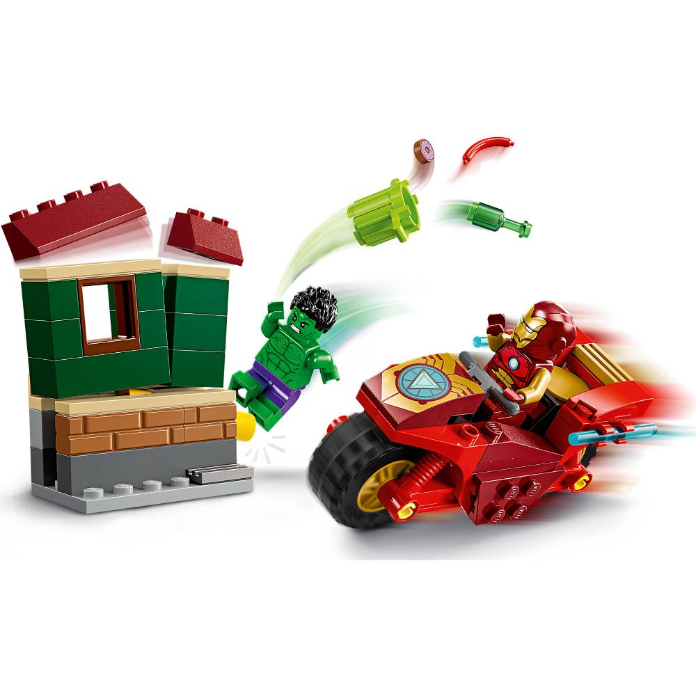 Замовити Конструктор LEGO Marvel Залізна Людина на мотоциклі та Халк (76287)