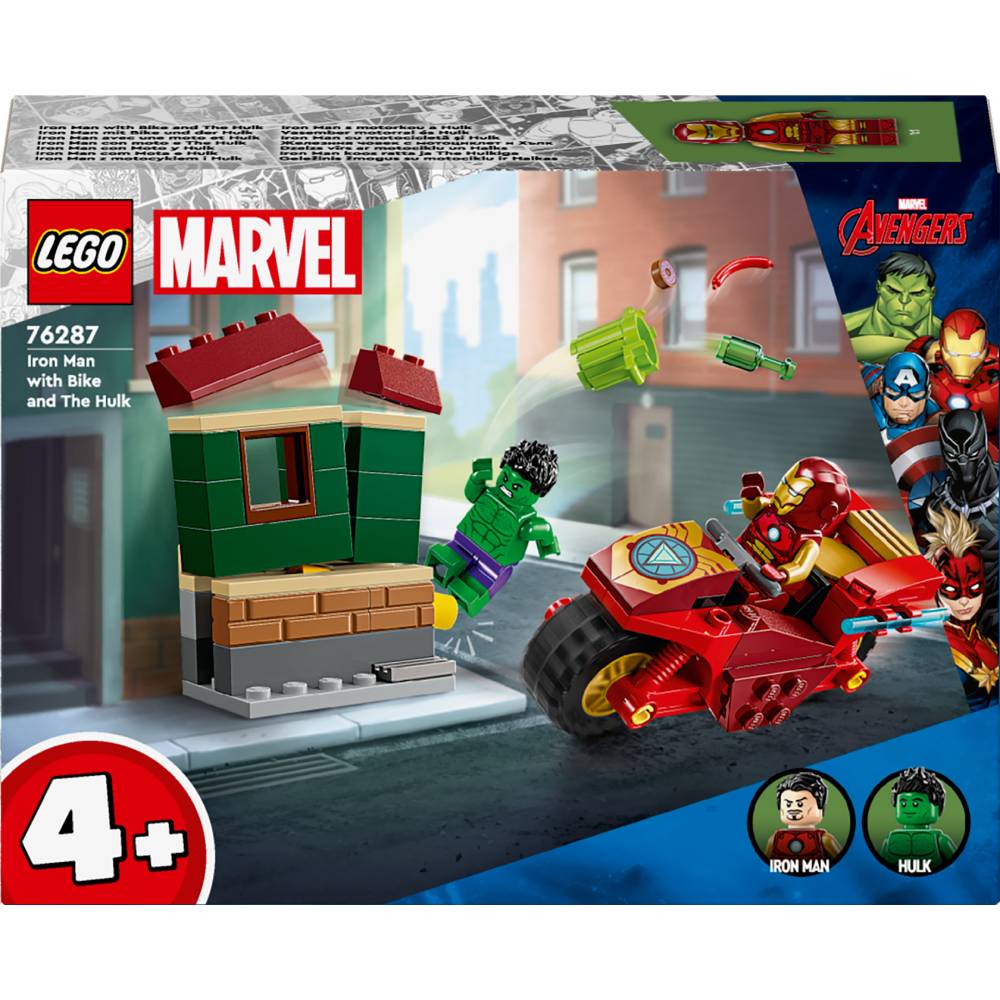 В Україні Конструктор LEGO Marvel Залізна Людина на мотоциклі та Халк (76287)