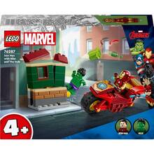 Конструктор LEGO Marvel Залізна Людина на мотоциклі та Халк (76287)