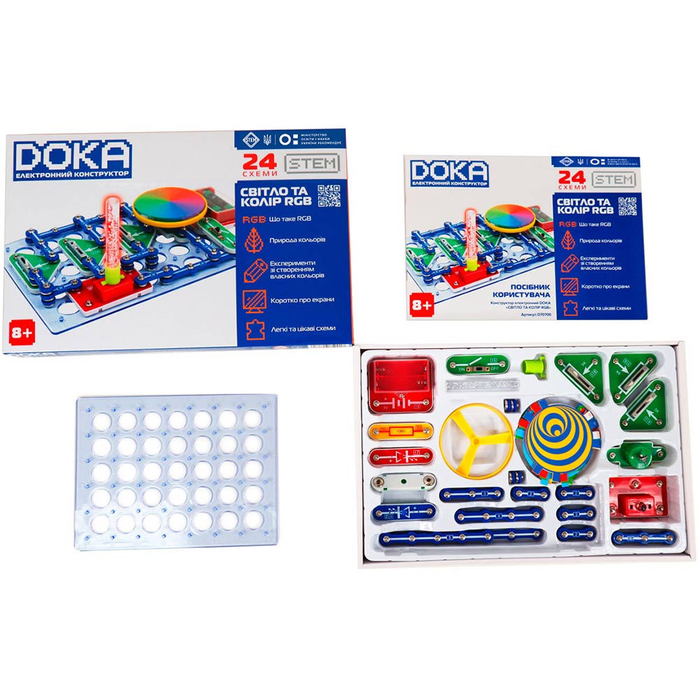 Конструктор электронный DOKA Свет и Цвет RGB (D70700) Тип электронные