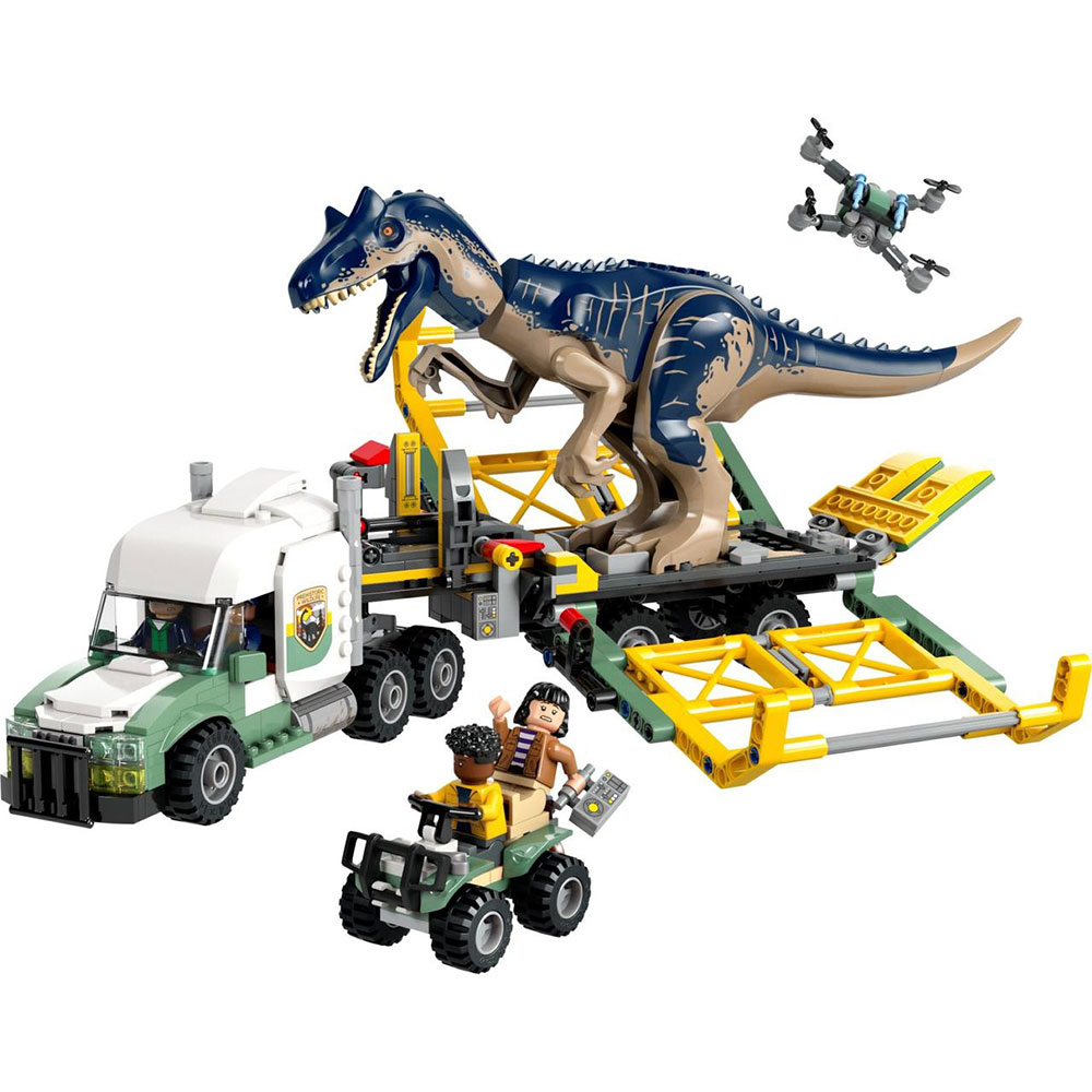 Конструктор LEGO Jurassic World Місії динозаврів: Вантажівка для перевезення алозавра (76966) Тематика герої фільмів і мультфільмів