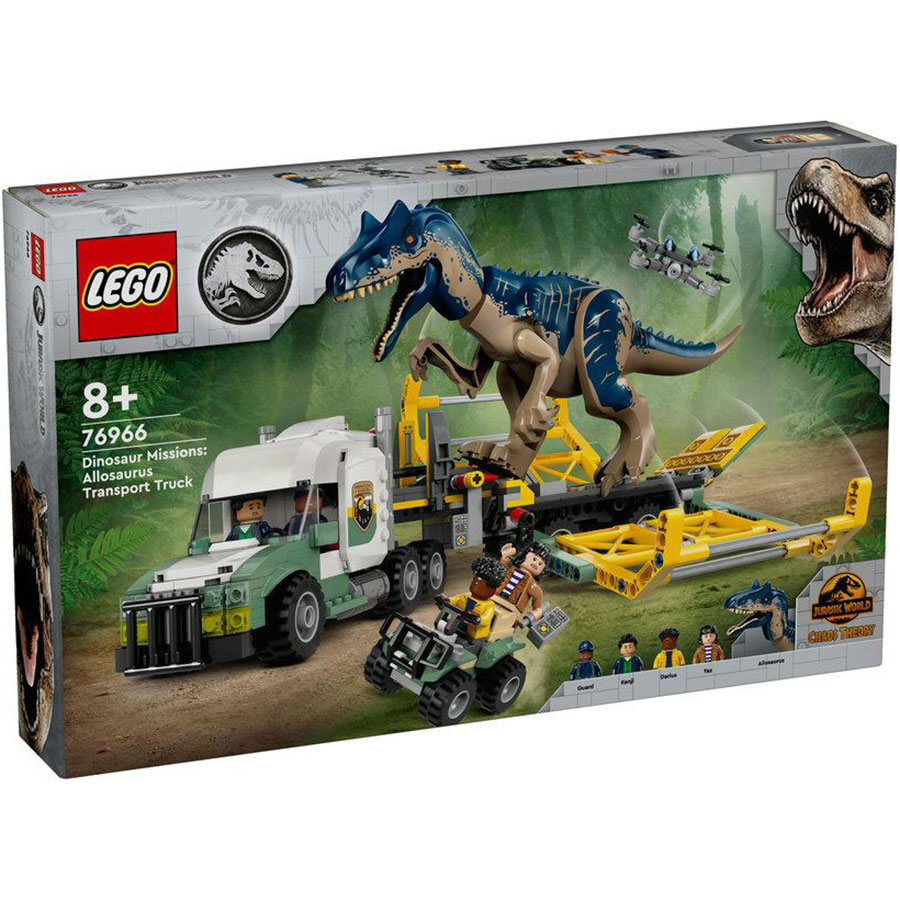 Конструктор LEGO Jurassic World Місії динозаврів: Вантажівка для перевезення алозавра (76966)