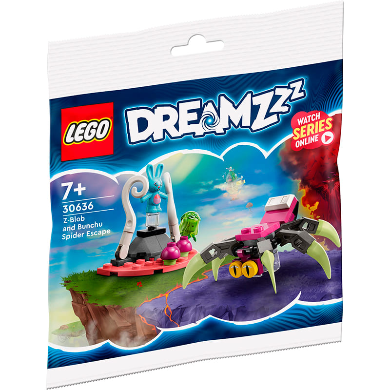 Конструктор LEGO DREAMZzz Втеча Зет-Блоб та Бунчу від павука 44 деталі (30636) Кріплення блок