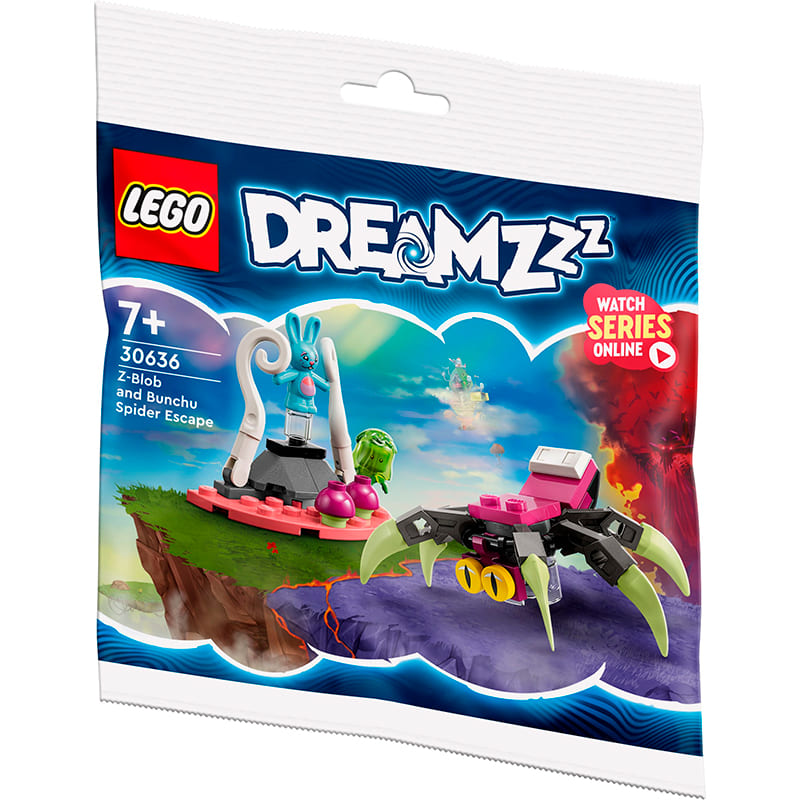 Зовнішній вигляд Конструктор LEGO DREAMZzz Втеча Зет-Блоб та Бунчу від павука 44 деталі (30636)