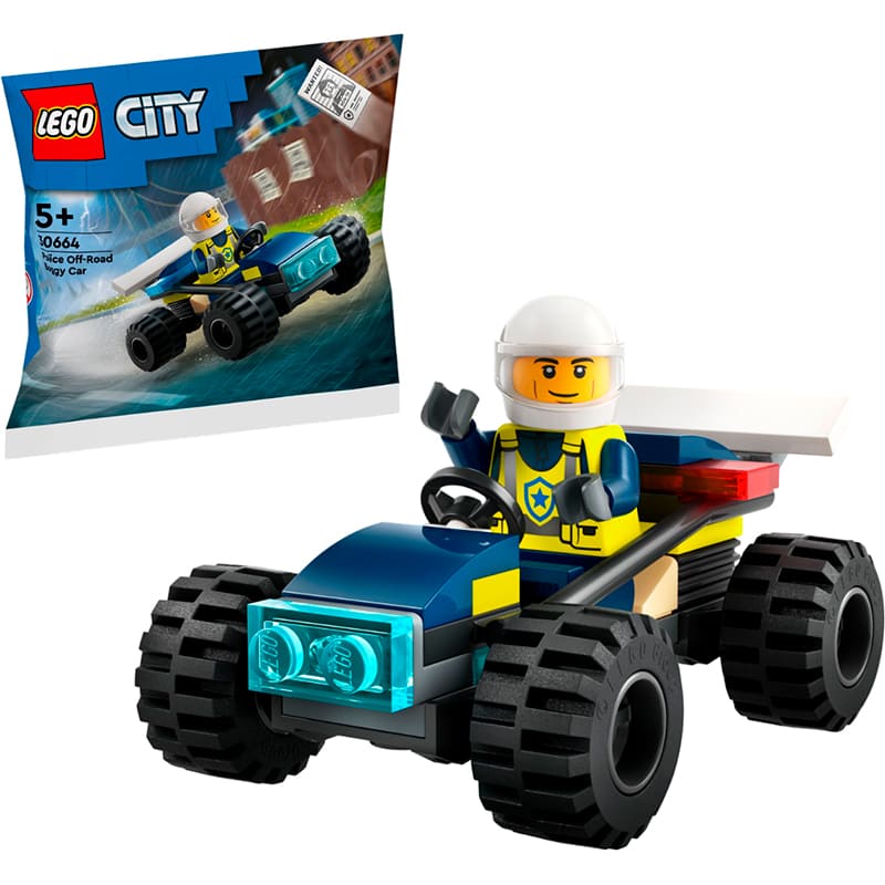 Конструктор LEGO City Поліцейський баггі для бездоріжжя 35 деталей (30664) Тематика транспорт