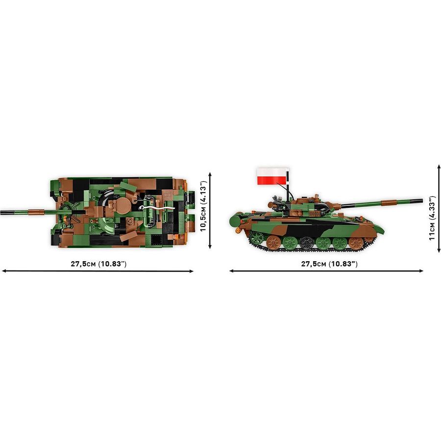 Конструктор COBI Танк Т-72 M1R (UA/PL) 724 деталей (COBI-2624) Кріплення блок