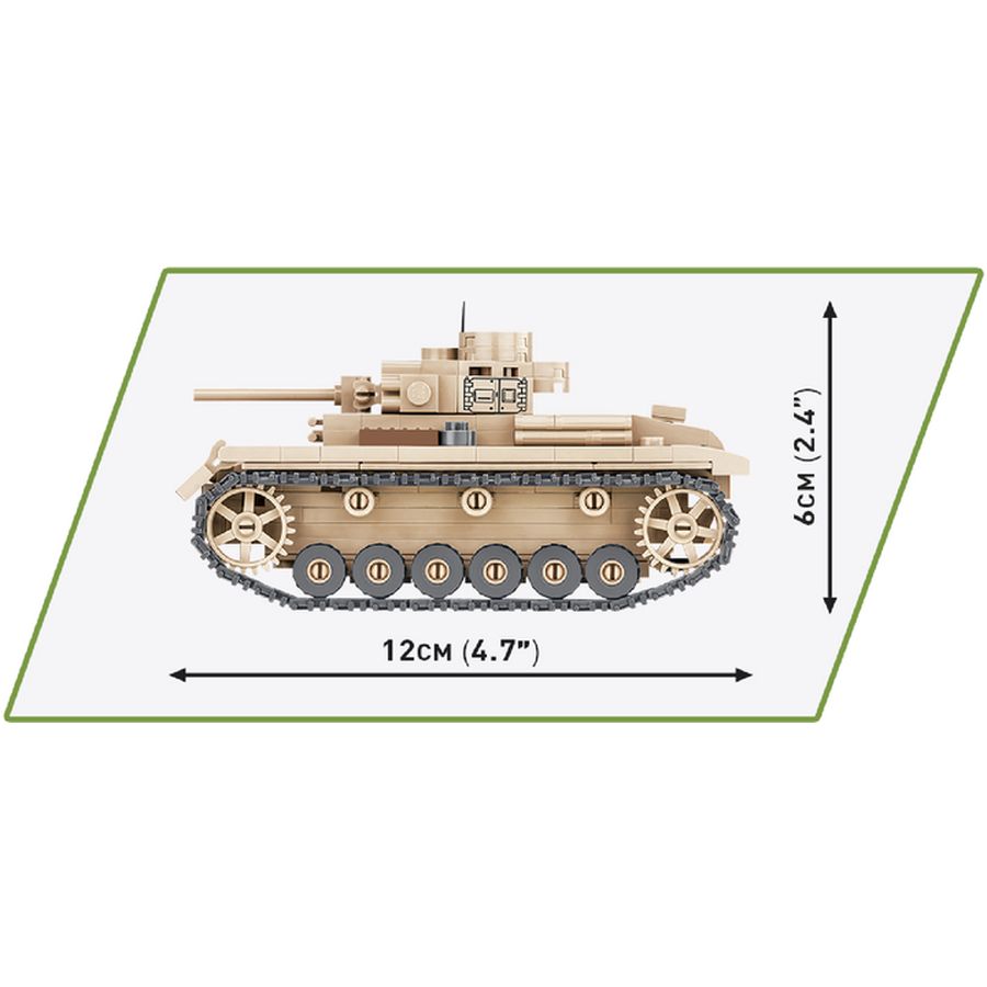 Конструктор COBI Вторая Мировая Война Танк Panzer III 292 детали (COBI-2712) Крепление блок