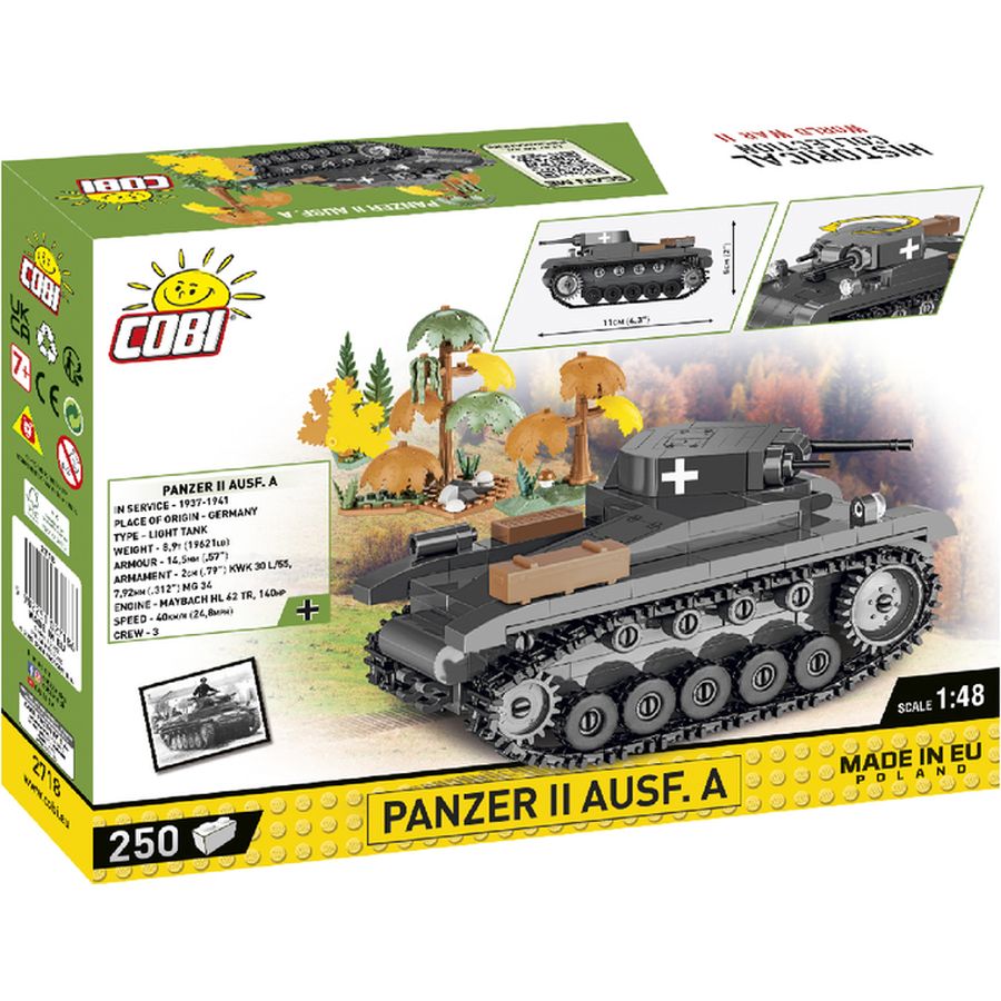 Конструктор COBI Вторая Мировая Война Танк Panzer II 250 деталей (COBI-2718) Тип классический