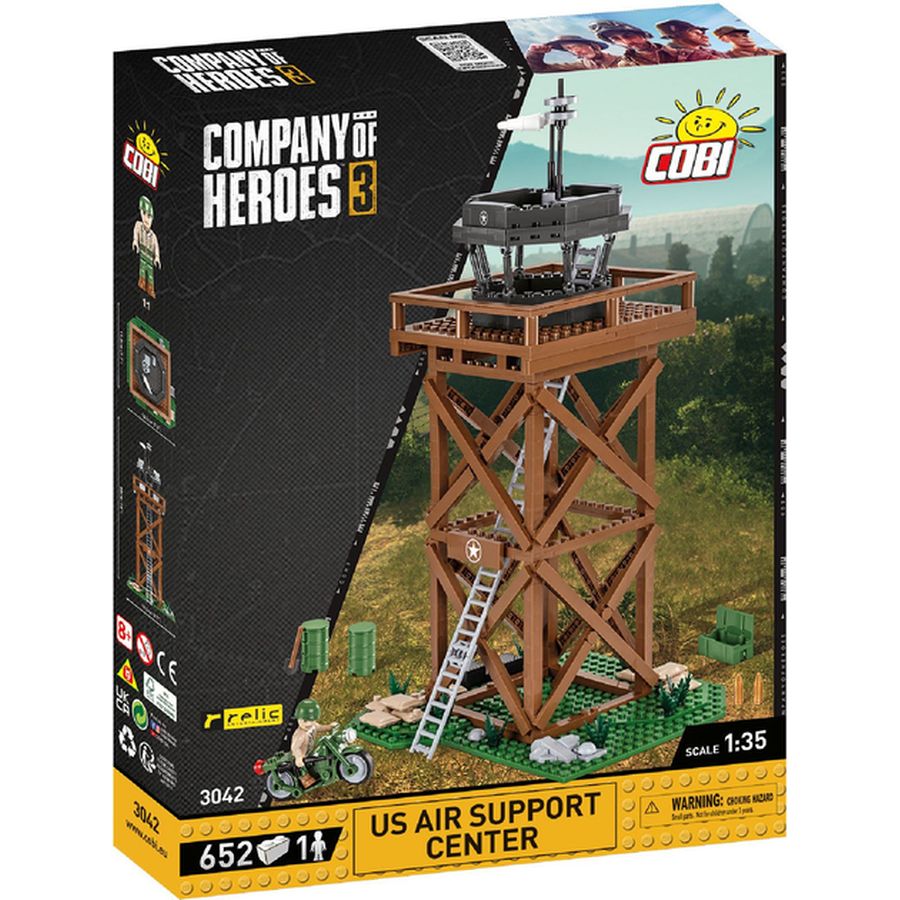 Конструктор COBI Company of Heroes 3 USA Центр Авіапідтримки 652 деталей (COBI-3042)