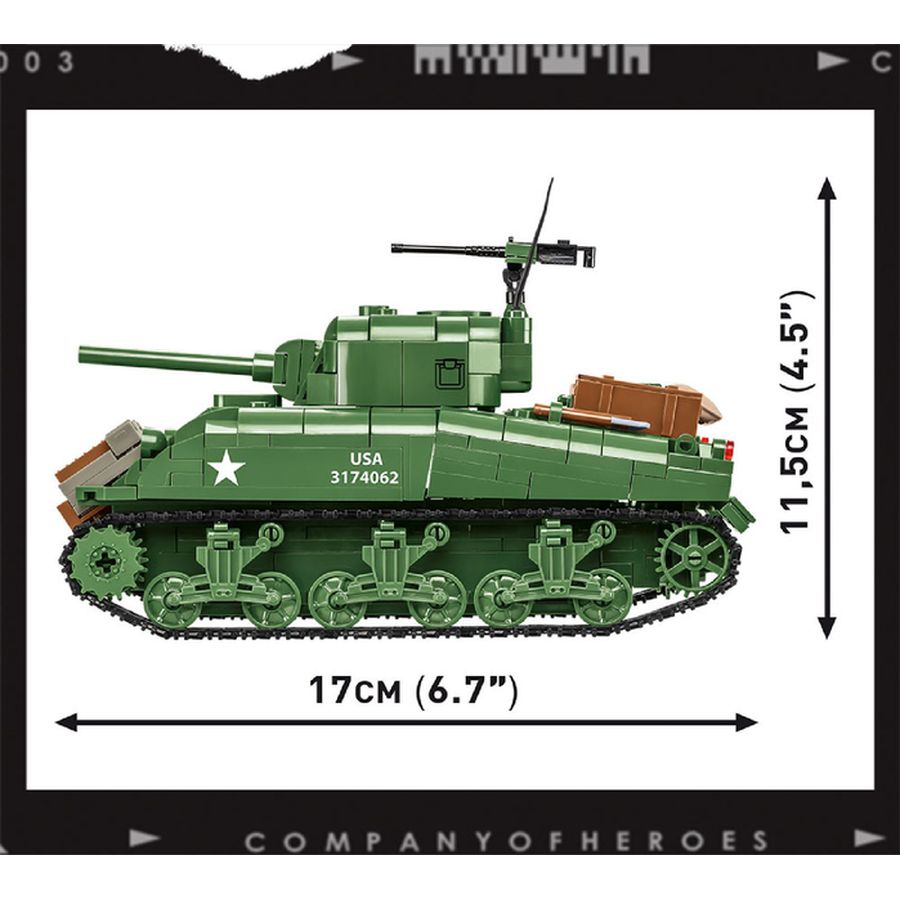 Зовнішній вигляд Конструктор COBI Company of Heroes 3 Танк M4 Шерман 615 деталей (COBI-3044)