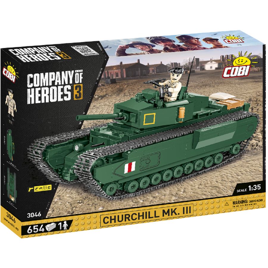 Конструктор COBI Company of Heroes 3 Танк Mk III Черчілль 654 деталі (COBI-3046)