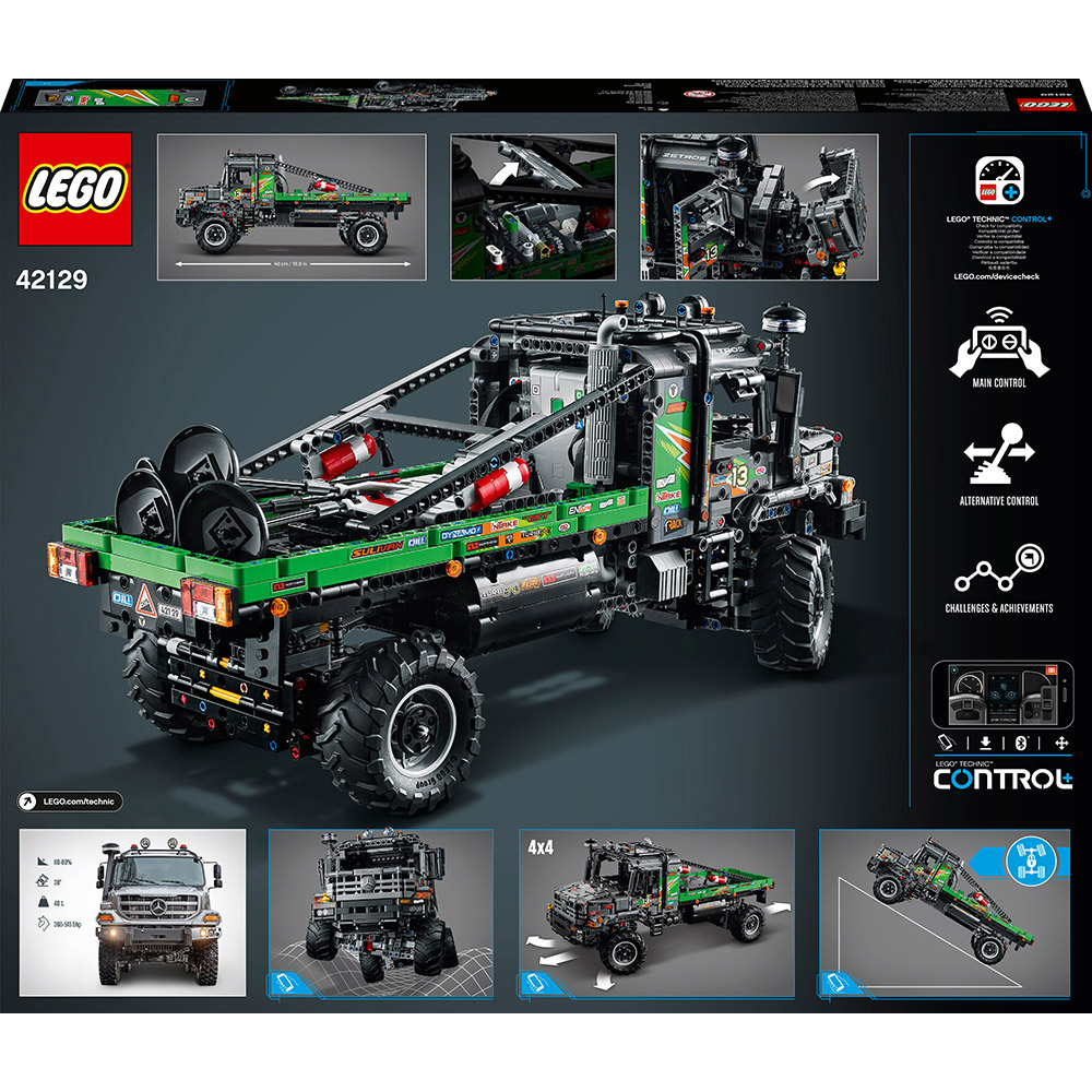 Фото 15 Конструктор LEGO Technic Повнопривідна вантажівка-позашляховик Mercedes-Benz Zetros 2110 деталей (42129)