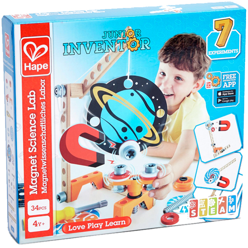 Замовити Конструктор HAPE Junior Inventor Магнітна лабораторія 34 деталі (E3033)