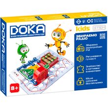 Конструктор электронный DOKA Собираем радио 19 деталей (D70703)