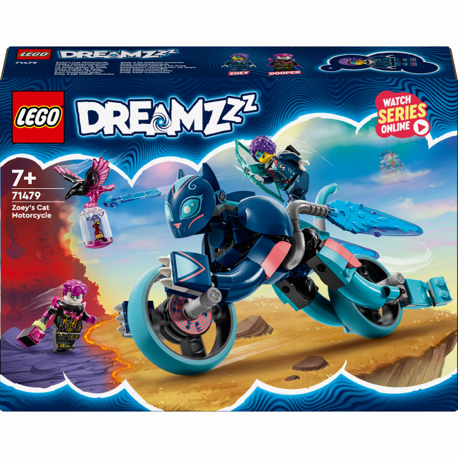 Конструктор LEGO DREAMZzz Котячий мотоцикл Зоуї (71479)