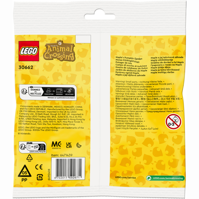 Конструктор LEGO Animal Crossing Тыквенный сад Maple (30662) Тематика животные