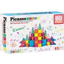 Конструктор магнитный PICASSO TILES Mini Diamond 60 деталей (PTM60)