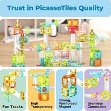 Конструктор магнитный PICASSO TILES Mini Diamond Marble Run 60 деталей (PTMG60)