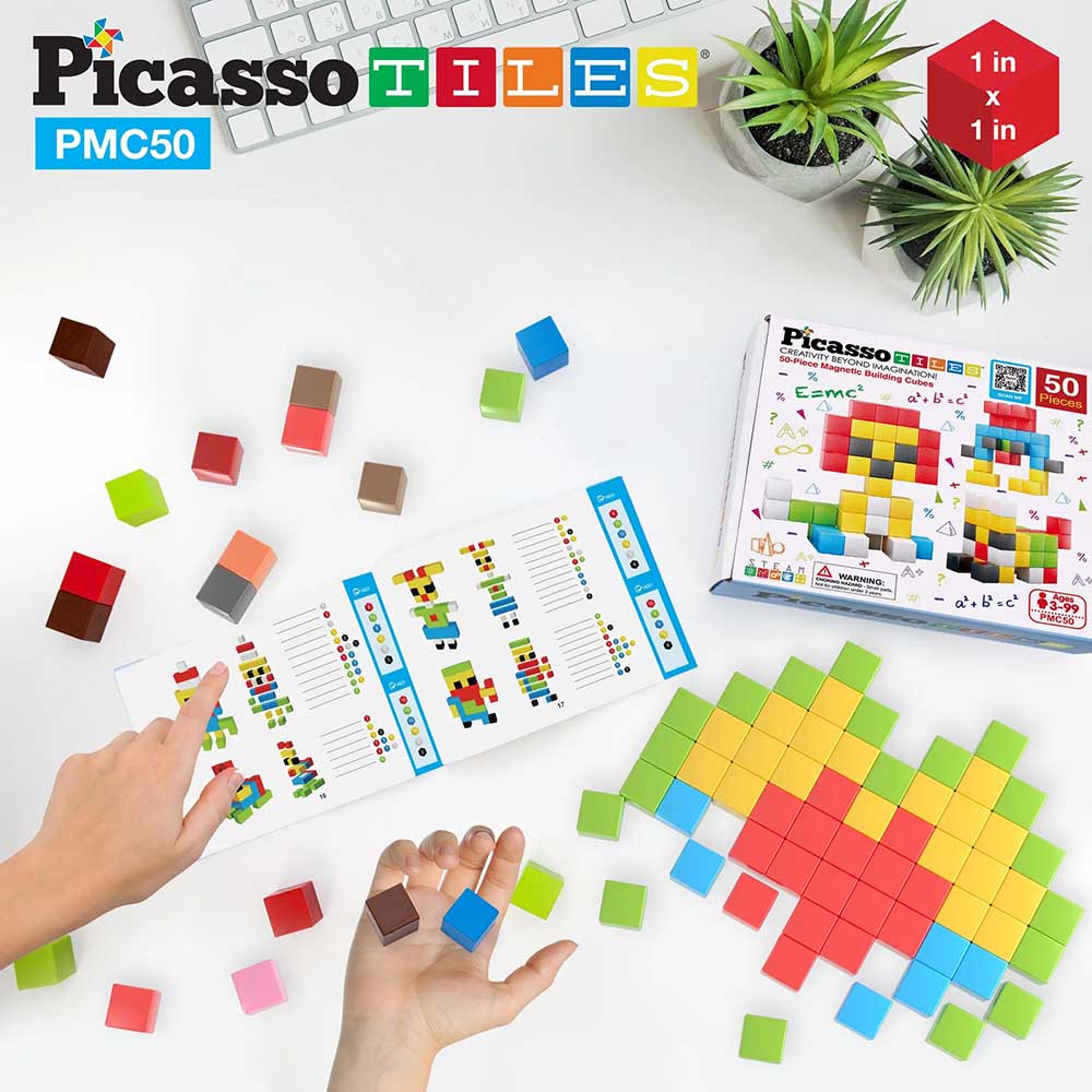 Конструктор магнитный PICASSO TILES Pixel Magnetic 50 деталей (PMC50) Крепление магнит