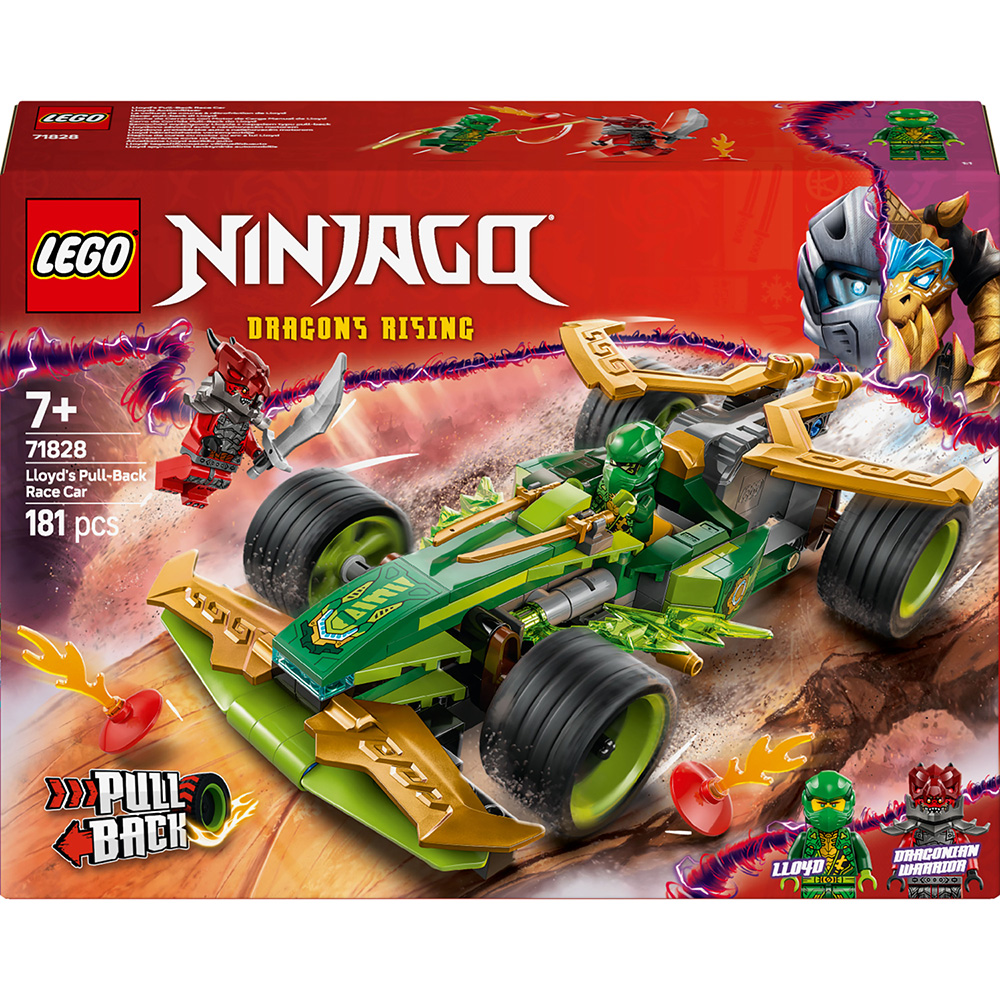 Конструктор LEGO Ninjago Автомобіль для гонок Ллойда з інерційним двигуном 181 деталь (71828)