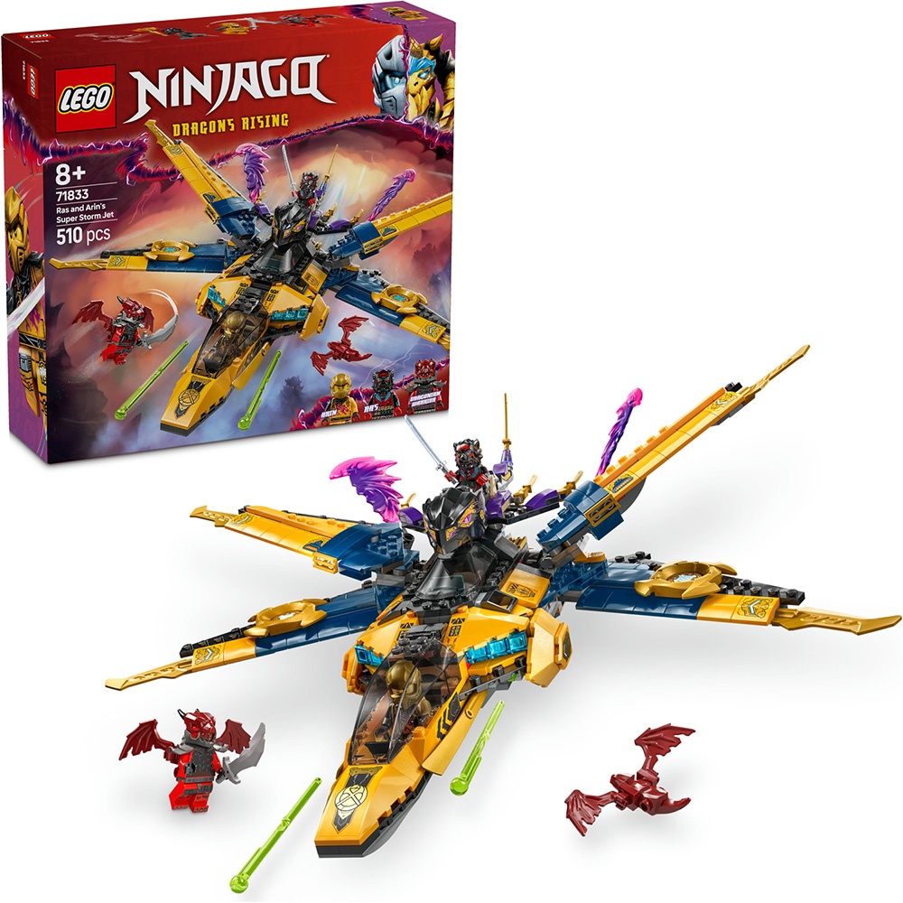 Конструктор LEGO Ninjago Суперштормовой реактивный самолет Рас и Арин 510 деталей (71833) Тип классический