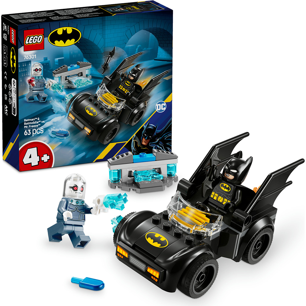 Конструктор LEGO DC Batman Бетмен і Бетмобіль проти містера Фріза 63 деталі (76301) Тематика герої фільмів і мультфільмів