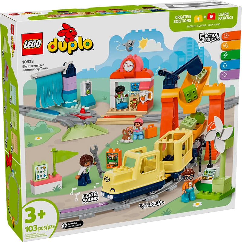 Зображення Конструктор LEGO DUPLO Великий інтерактивний громадський поїзд 103 деталей (10428)