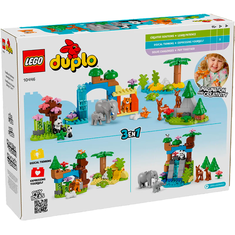 Покупка Конструктор LEGO DUPLO 3 в 1 Сімейства диких тварин 92 деталі (10446)