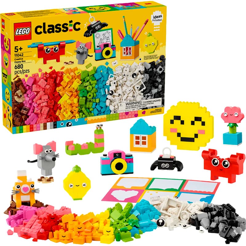 Конструктор LEGO Classic Щасливий творчий набір 680 деталей (11042) Кріплення блок