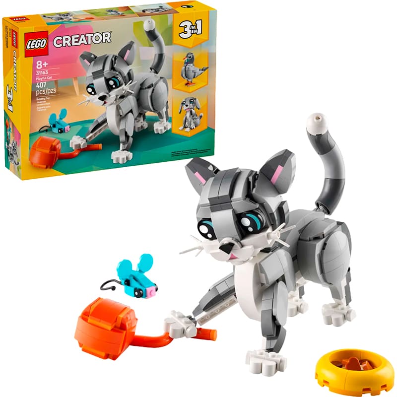 Конструктор LEGO Creator 3 в 1 Игривый кот 407 деталей (31163) Серия Lego Creator