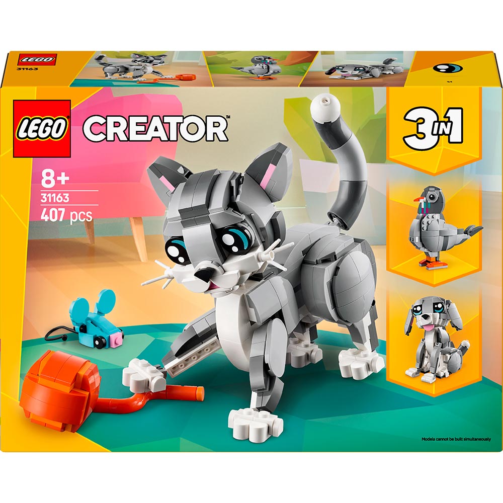 Конструктор LEGO Creator 3 в 1 Игривый кот 407 деталей (31163)