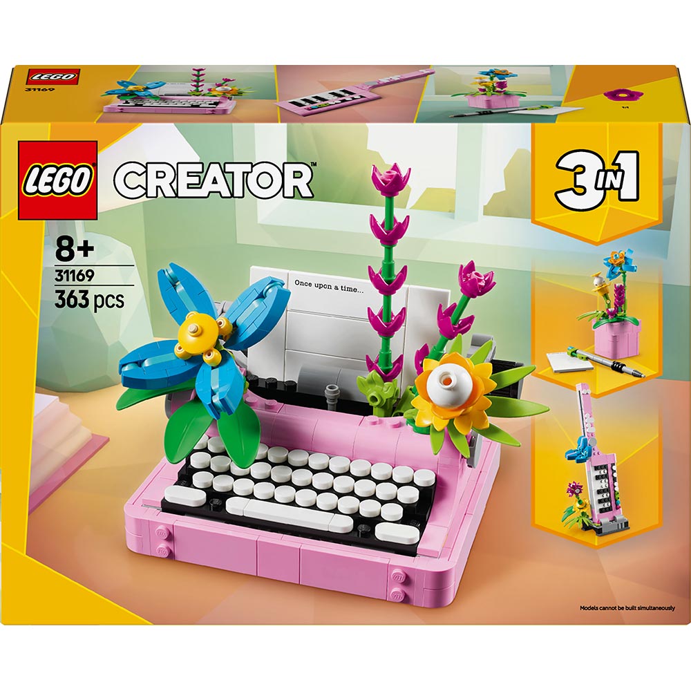 Конструктор LEGO Creator 3 в 1 Печатная машинка с цветами 363 детали (31169)