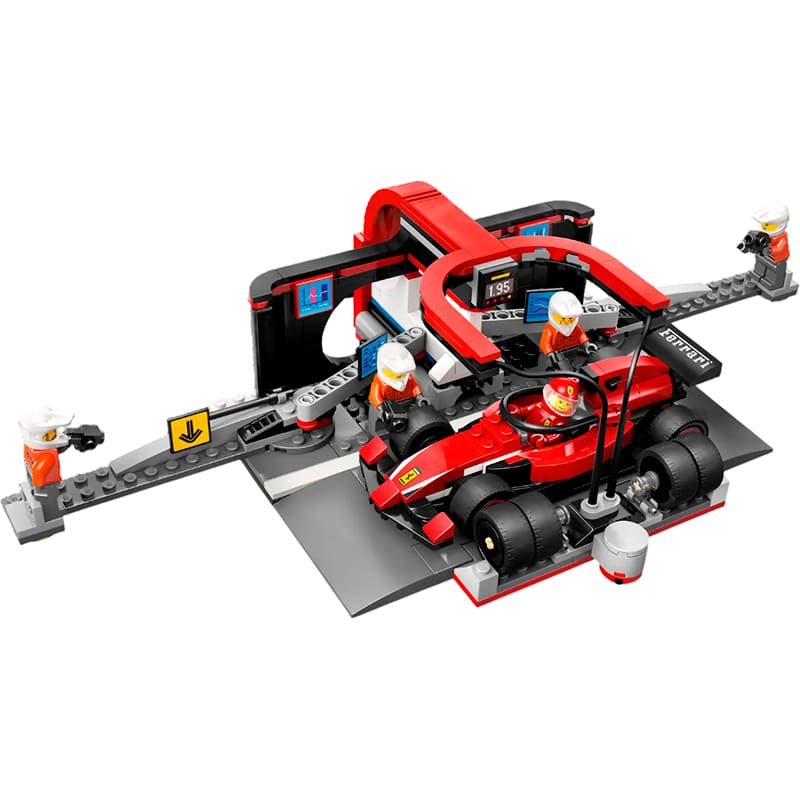 Конструктор LEGO City F1 Пит стоп и механики с болидом Ferrari 322 детали (60443) Тематика транспорт