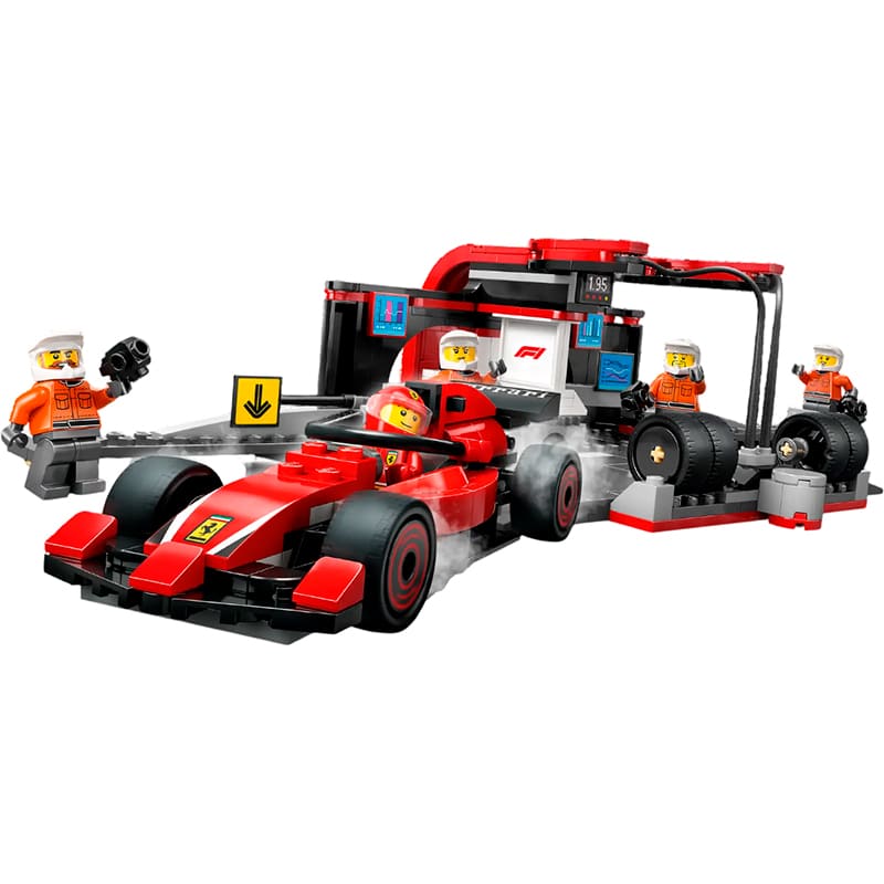 Конструктор LEGO City F1 Піт стоп та механіки з болідом Ferrari 322 деталі (60443) Тип транспорту гоночний автомобіль