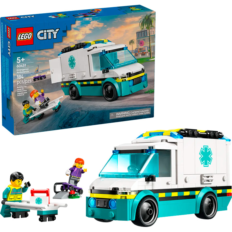 Зображення Конструктор LEGO City Швидка допомога 184 деталей (60451)