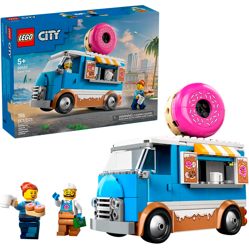 Покупка Конструктор LEGO City Грузовик с пончиками 196 деталей (60452)