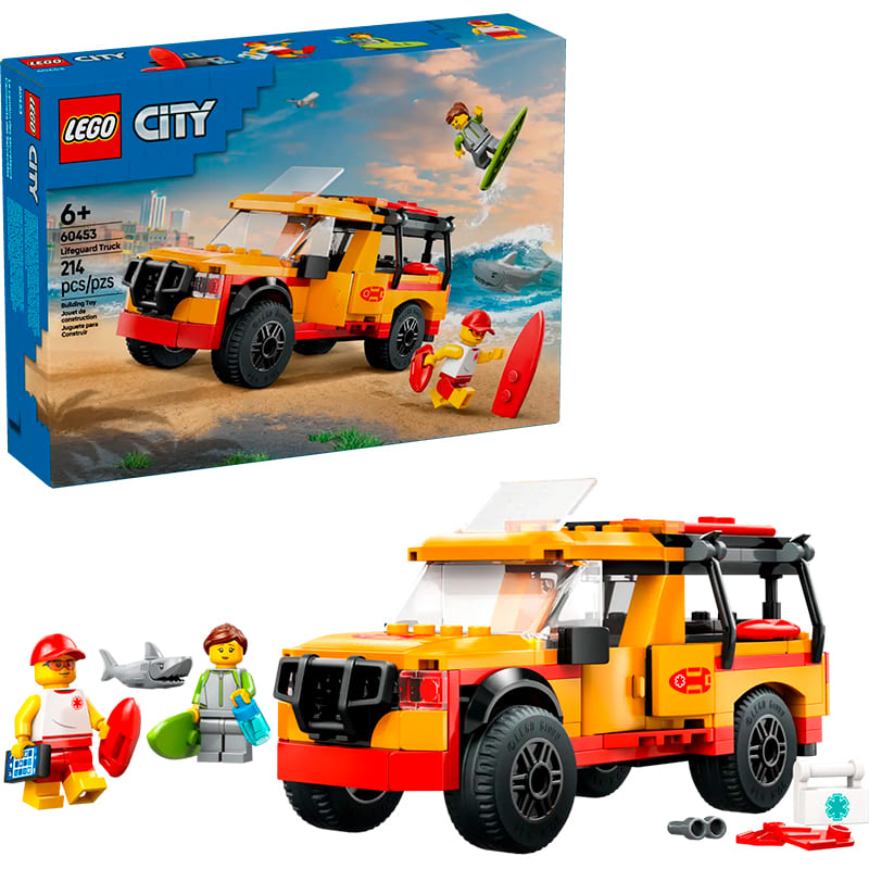 Покупка Конструктор LEGO City Пляжна рятувальна вантажівка 214 деталей (60453)